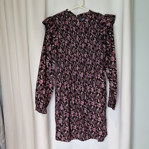 GAP Dresses & Skirts - Gap Long Sleeve Smart Mini Floral Dress Size Small